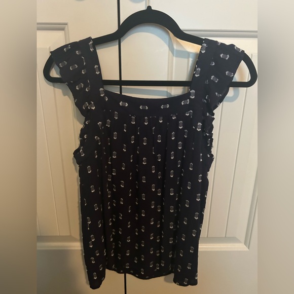 Clip Textured Ruffle Square Neck Top - Picture 2 of 5